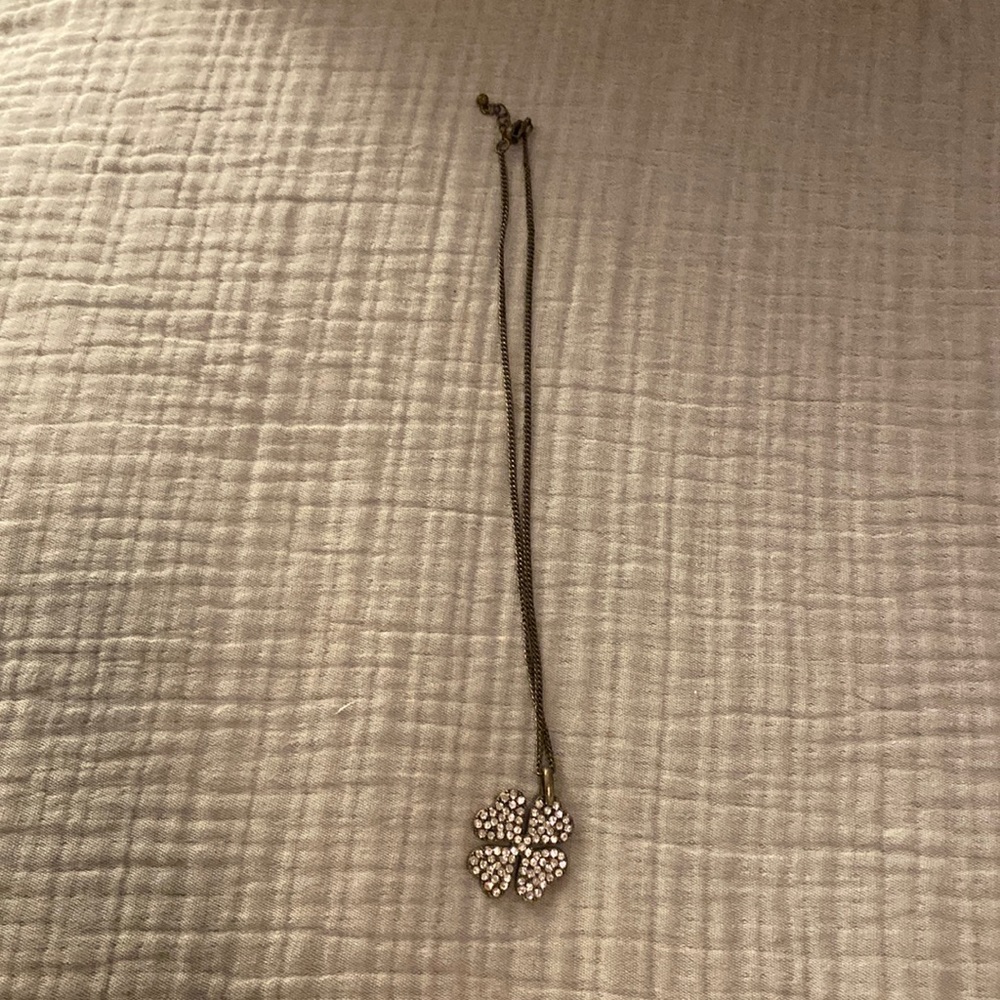 Shamrock Rhinestone Necklace